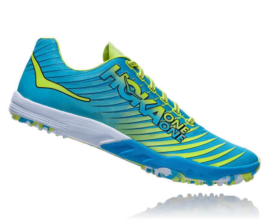 Hoka One One Çivili Koşu Ayakkabısı Erkek Mavi/Yeşil - Evo Xc - NJ3569107